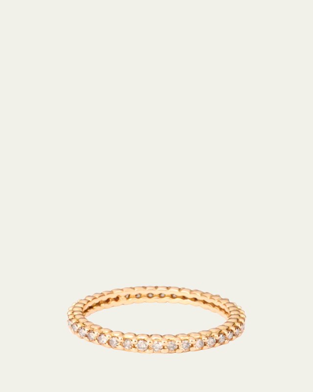 18K Pink Gold Pinpoint Diamond Eternity Ring, 2.5mm